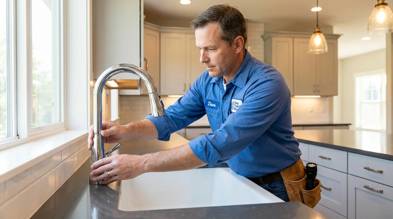 Kitchen faucet installation by Johns Plumbing LLC in Wheeler