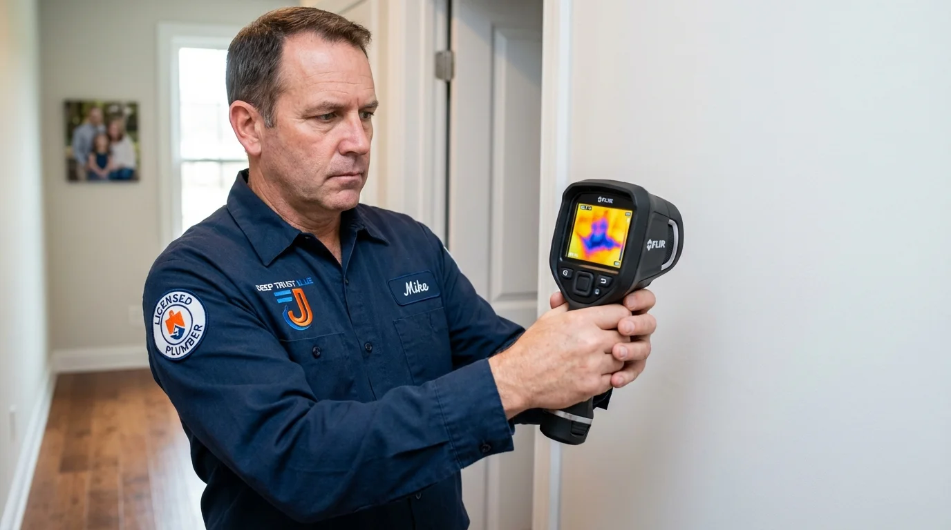 Thermal imaging leak detection by Johns Plumbing LLC in Wheeler